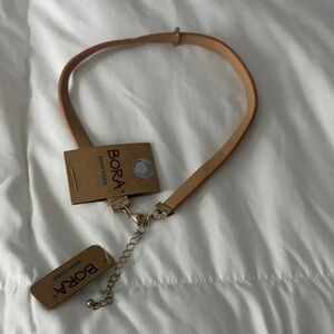 Bora New York Leather Choker Necklace